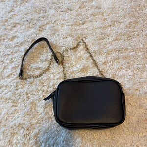 H&M Black Crossbody Bag with Gold Chain Strap